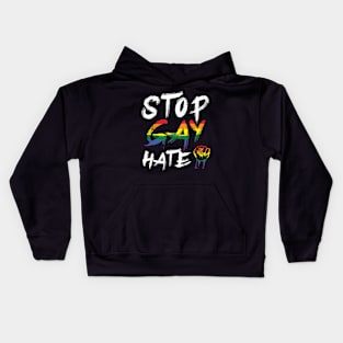 Stop Gay hate LGBT Pride Anti hate Kids Hoodie